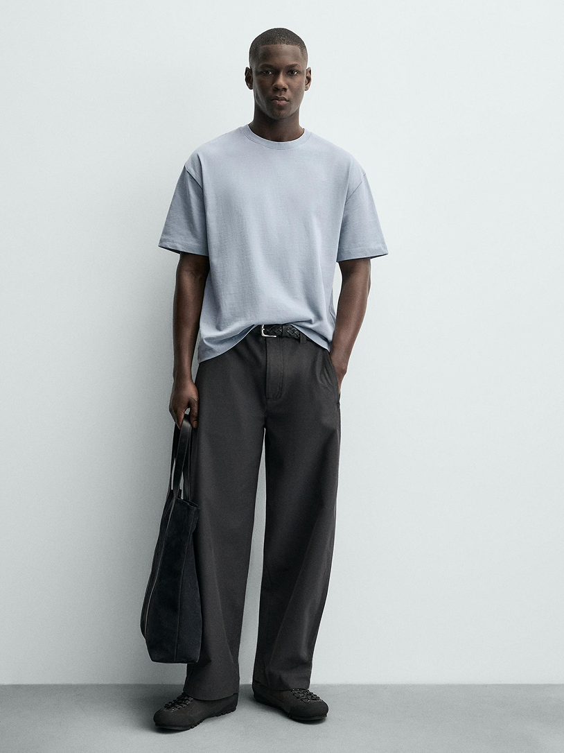 Mens Crew Neck T-Shirt Grey