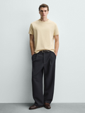 Mens Crew Neck T-Shirt biege