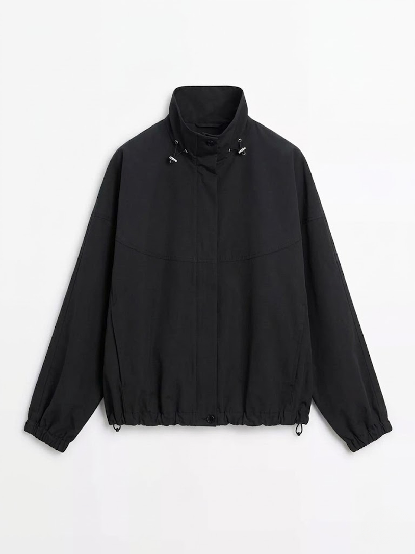 Snap-Button Bomber Jacket