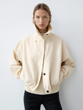 Snap-Button Bomber Jacket